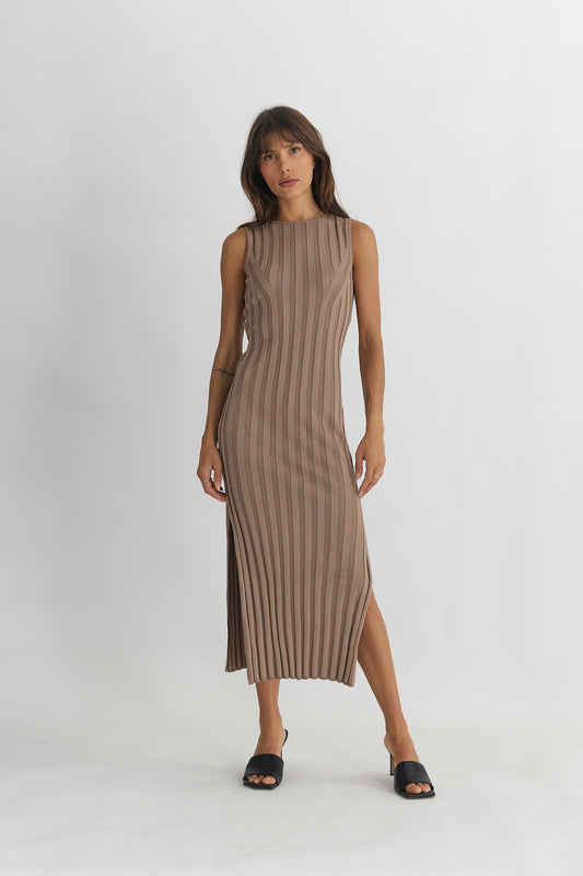 Taupe Midi Dress