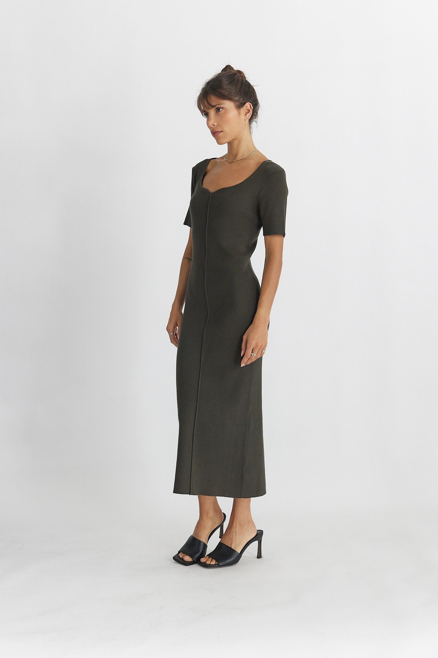 Olive Long Knit Dress