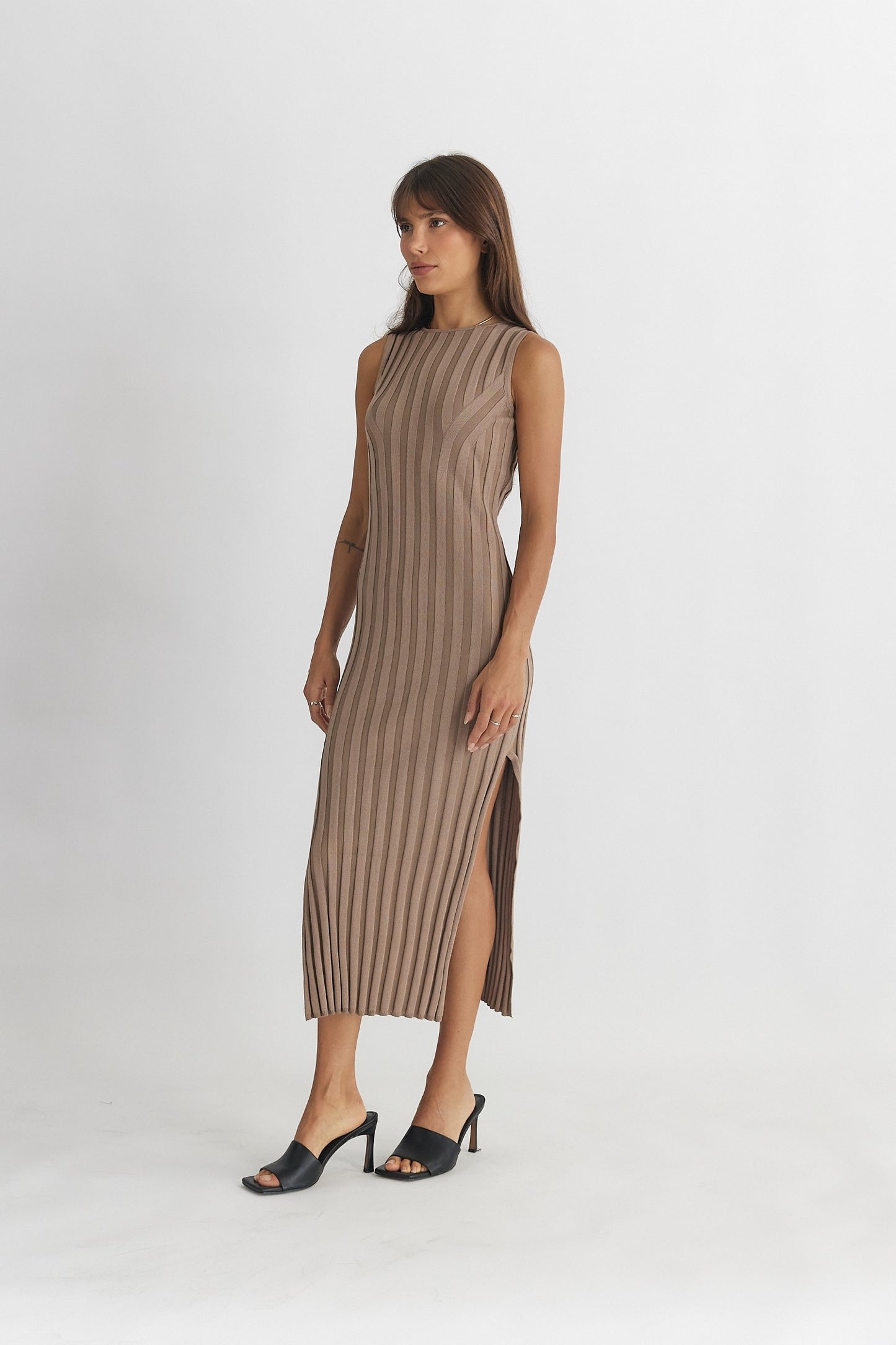 Taupe Midi Dress