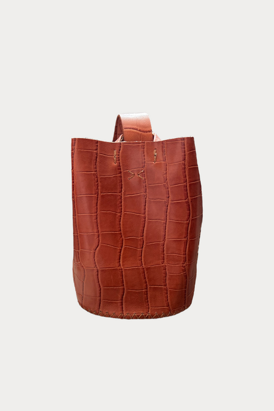 Volta Wristlet Bucket Bag - Rusty Croc