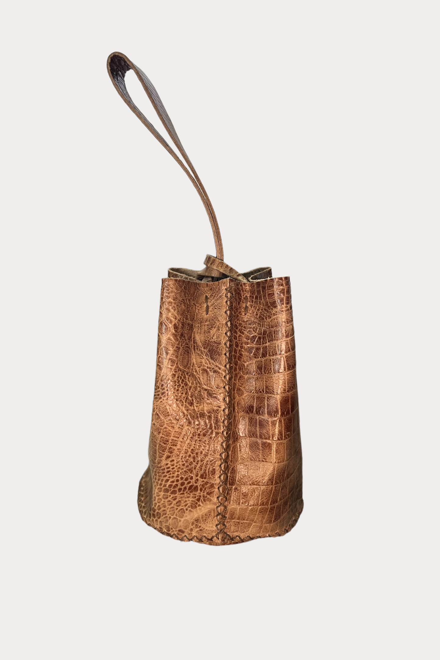 Volta Wristlet Bucket Bag - Caiman