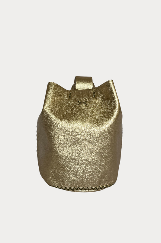 Volta Wristlet Bucket Bag - Champagne Shimmer