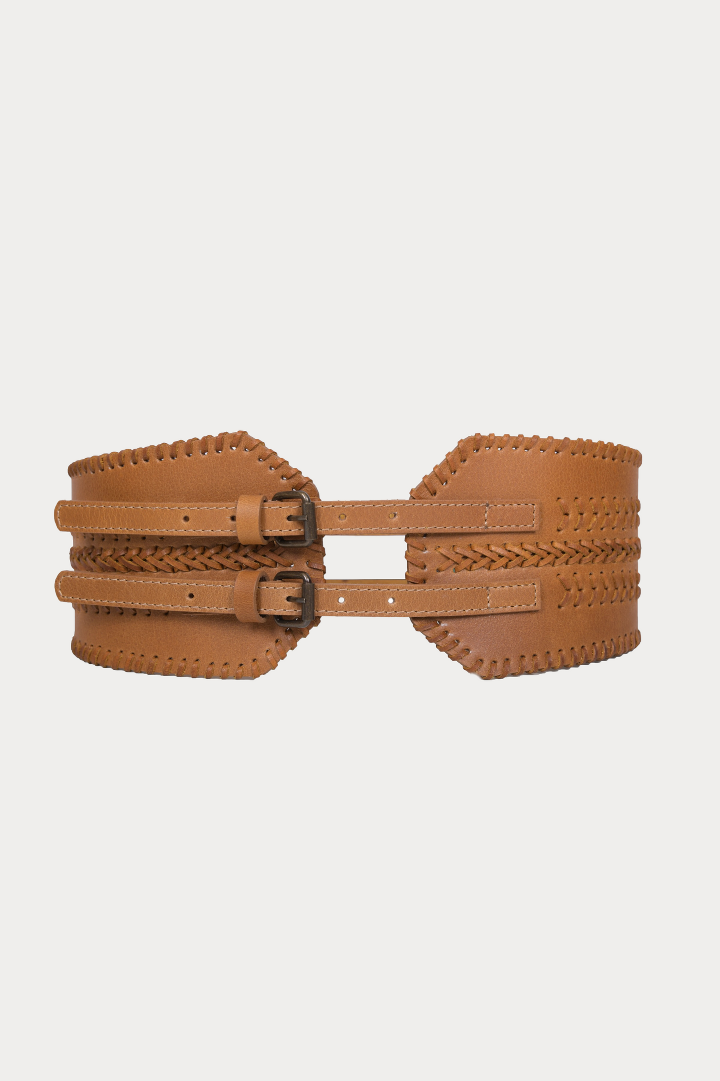 Leather Crochet Waist Belt