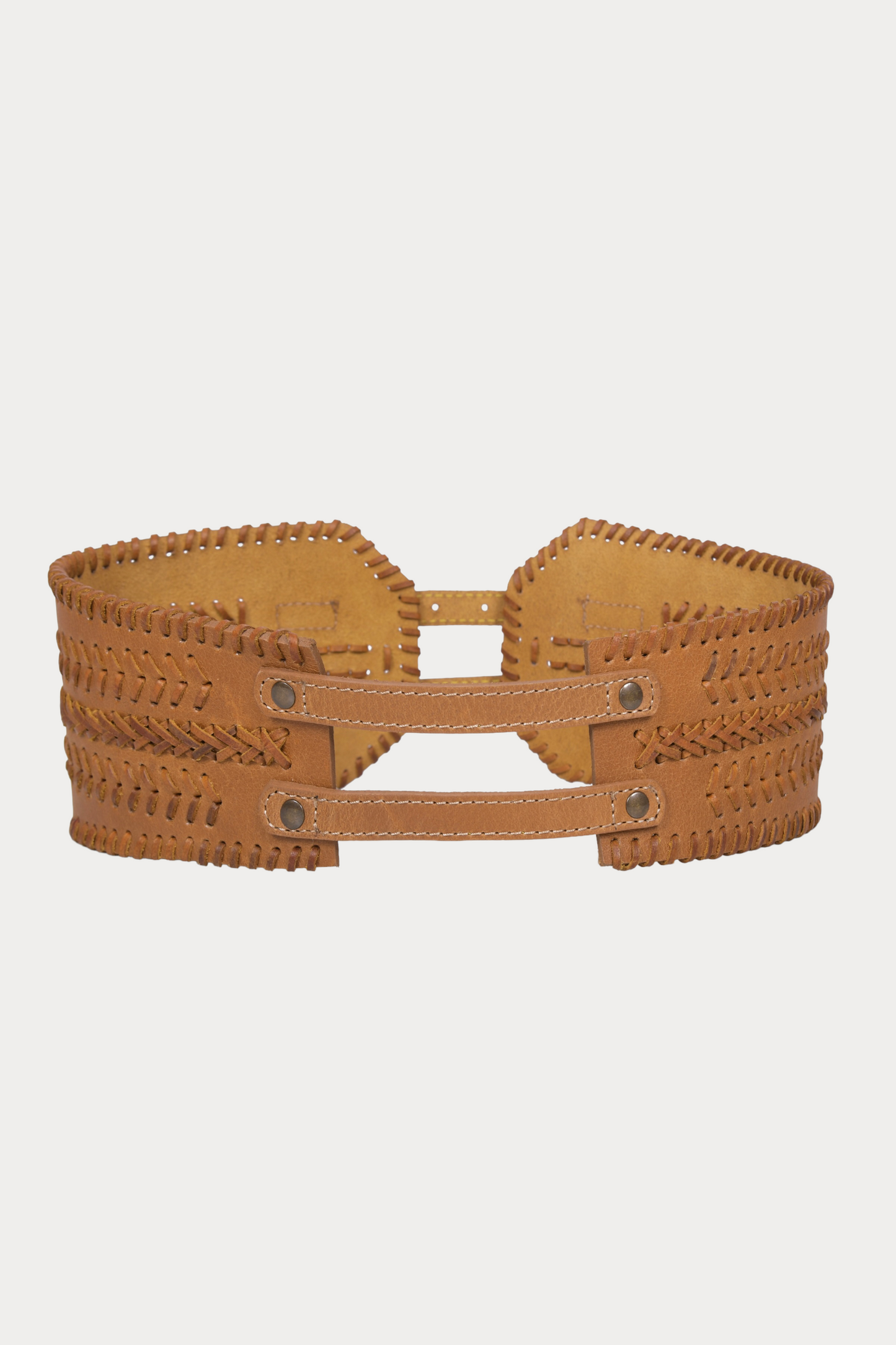 Leather Crochet Waist Belt