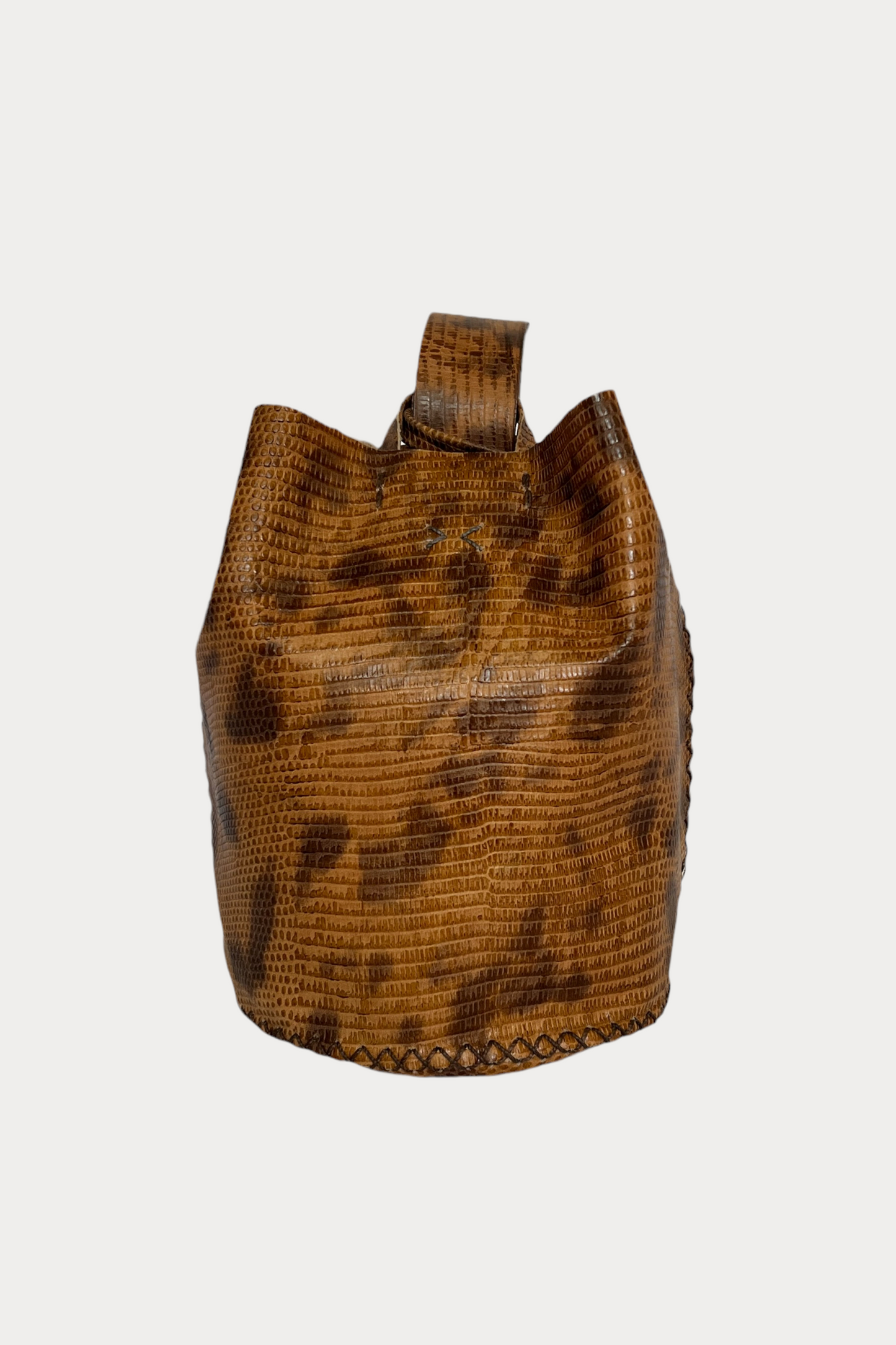 Volta Wristlet Bucket Bag - Spotted Snakeskin